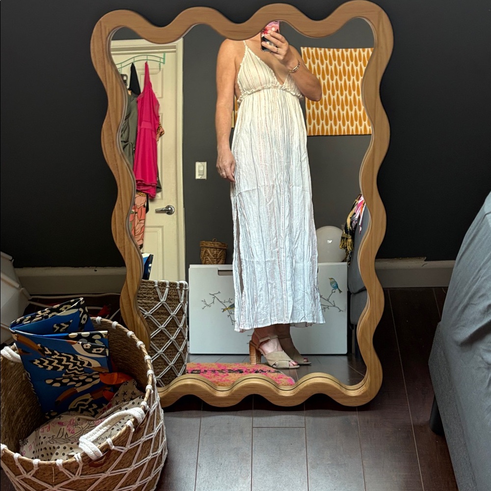 •Surf Gypsy Striped White Dress